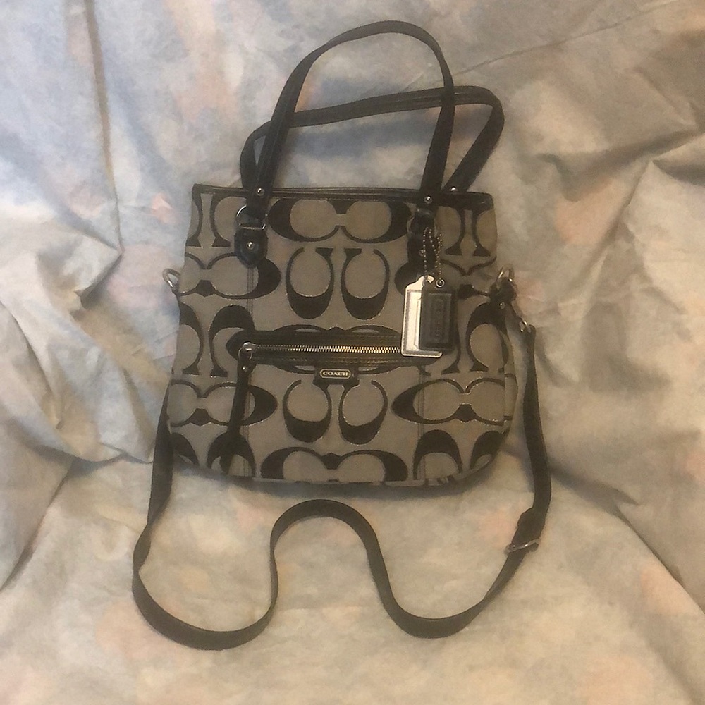 Coach Daisy Outline Signature Metallic Mia Crossbody